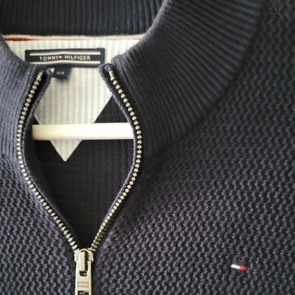 LOT of 2 -TOMMY HILFIGER ZIP UP CARDIGAN with T-shirt / BOYS 12~ 16 YEARS - Picture 4 of 11